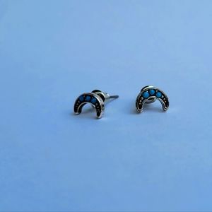 Cresent moon stud earrings